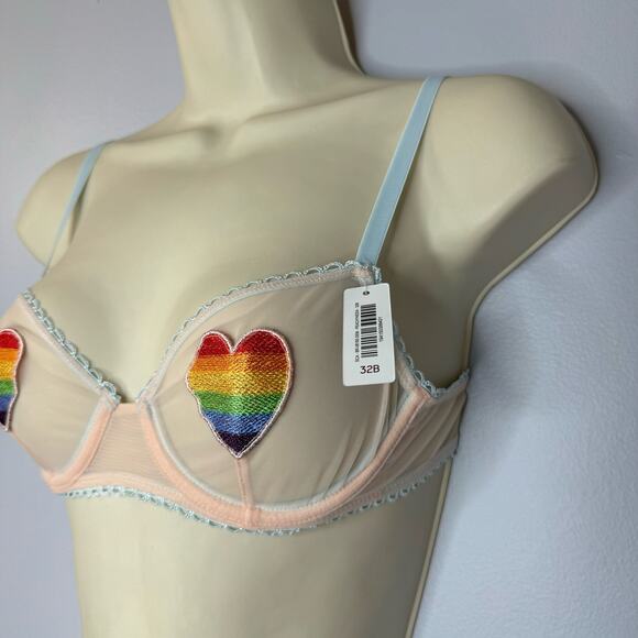 Adore me Alyshia Unlined Bra Rainbow Women's 32B New - Picture 4 of 5